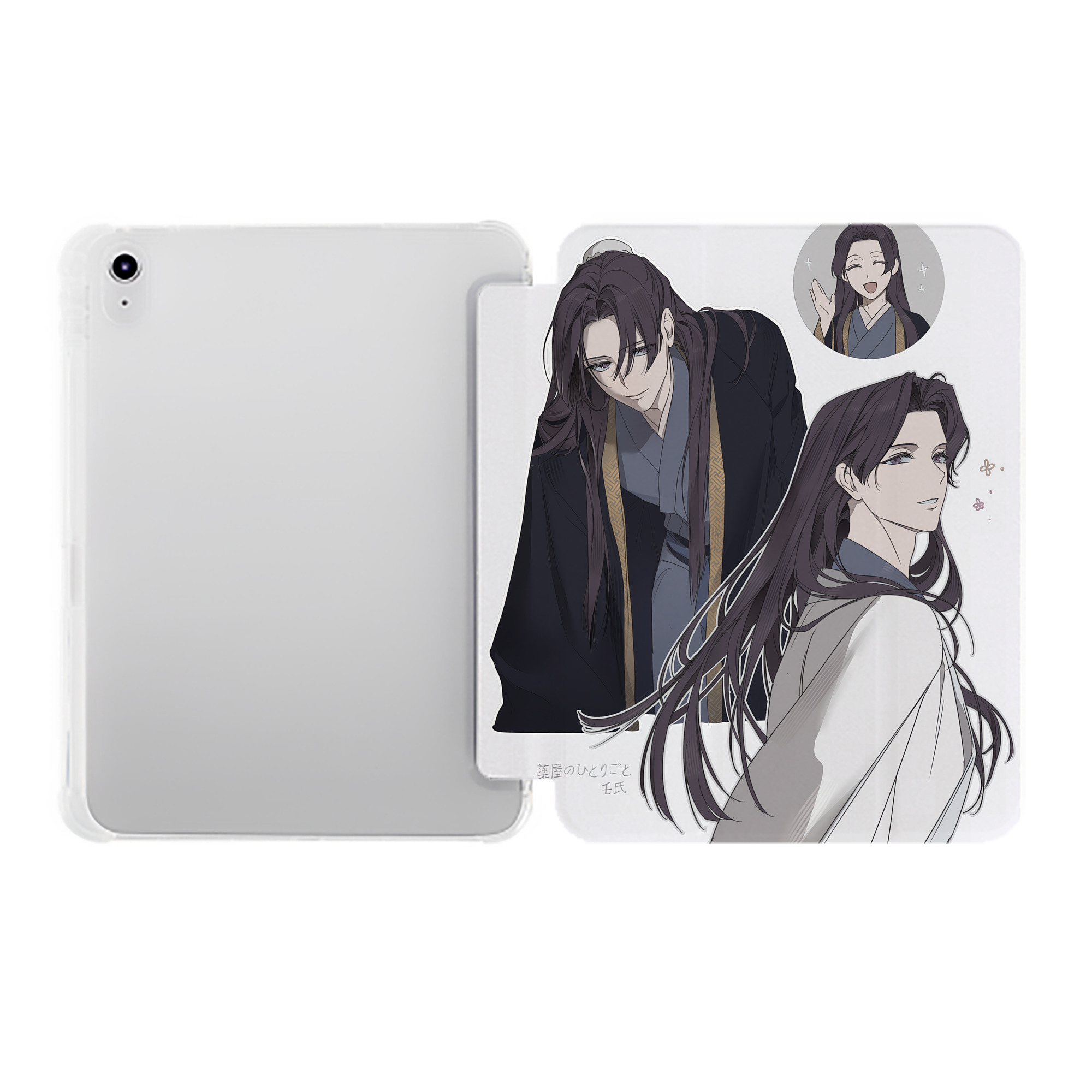 （画像用） 薬屋のひとりごと The Apothecary Diaries IPad ケース ペン収納付き 三つ折りスタンド PUレザー×シリコン 対応機種9.5/10.5/10.9インチ